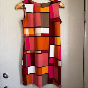 Worthington Stretch Color Block Dress sz S